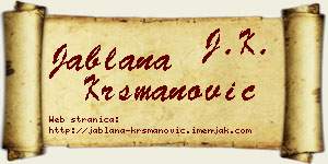 Jablana Krsmanović vizit kartica